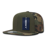 Decky 1049 - Camo Snapback Hat, 6 Panel Camouflage Flat Bill Cap - CASE Pricing - Picture 11 of 15