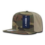 Decky 1049 - Camo Snapback Hat, 6 Panel Camouflage Flat Bill Cap - Picture 13 of 15