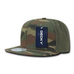 Decky 1049 - Camo Snapback Hat, 6 Panel Camouflage Flat Bill Cap - Picture 14 of 15