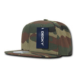 Decky 1049 - Camo Snapback Hat, 6 Panel Camouflage Flat Bill Cap - Picture 15 of 15