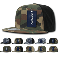 Decky 1049 Camo Snapback Hat, 6 Panel Camouflage Flat Bill Cap - CASE Pricing