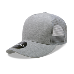 Decky 1050 5 Panel Heather Jersey Trucker Hat, Structured Trucker Cap - CASE Pricing - 