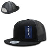 Lot of 6 Decky 6-Panel Trucker Flat Bill Snapback Hats Mesh Bulk
