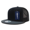 Lot of 12 Decky 6-Panel Trucker Flat Bill Snapback Hats Mesh Bulk