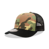 Decky 1054 Camo Curve Bill Trucker Hat, 6 Panel Camo Trucker Cap