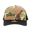 Decky 1054 Camo Curve Bill Trucker Hat, 6 Panel Camo Trucker Cap