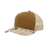 Decky 1054 Camo Curve Bill Trucker Hat, 6 Panel Camo Trucker Cap