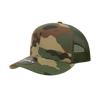 Decky 1054 Camo Curve Bill Trucker Hat, 6 Panel Camo Trucker Cap