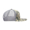 Decky 1055 Camo Flat Bill Trucker Hat, Camouflage 6 Panel Trucker Cap