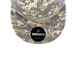 Decky 1055 Camo Flat Bill Trucker Hat, Camouflage 6 Panel Trucker Cap - CASE Pricing