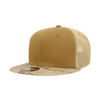 Decky 1055 Camo Flat Bill Trucker Hat, Camouflage 6 Panel Trucker Cap