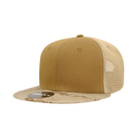 Decky 1055 - Camo Flat Bill Trucker Hat, Camouflage 6 Panel Trucker Cap - Picture 17 of 17