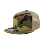 Decky 1055 - Camo Flat Bill Trucker Hat, Camouflage 6 Panel Trucker Cap - Picture 15 of 17