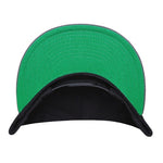 Decky 1064G - 5 Panel Cotton Snapback Hat, Flat Bill Cap with Green Undervisor - Picture 11 of 19