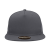Decky 1064G 5 Panel Cotton Snapback Hat, Flat Bill Cap with Green Undervisor