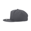Decky 1064G 5 Panel Cotton Snapback Hat, Flat Bill Cap with Green Undervisor