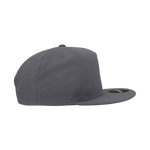 Decky 1064G 5 Panel Cotton Snapback Hat, Flat Bill Cap with Green Undervisor
