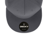 Decky 1064G 5 Panel Cotton Snapback Hat, Flat Bill Cap with Green Undervisor