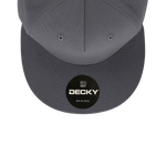 Decky 1064G - 5 Panel Cotton Snapback Hat, Flat Bill Cap with Green Undervisor - Picture 7 of 19