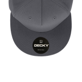 Decky 1064G 5 Panel Cotton Snapback Hat, Flat Bill Cap with Green Undervisor - CASE Pricing