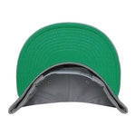 Decky 1064G - 5 Panel Cotton Snapback Hat, Flat Bill Cap with Green Undervisor - Picture 13 of 19