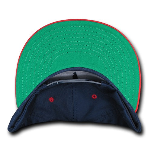 Decky 1064G - 5 Panel Cotton Snapback Hat, Flat Bill Cap with Green Un –  The Park Wholesale