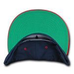 Decky 1064G - 5 Panel Cotton Snapback Hat, Flat Bill Cap with Green Undervisor - Picture 15 of 19