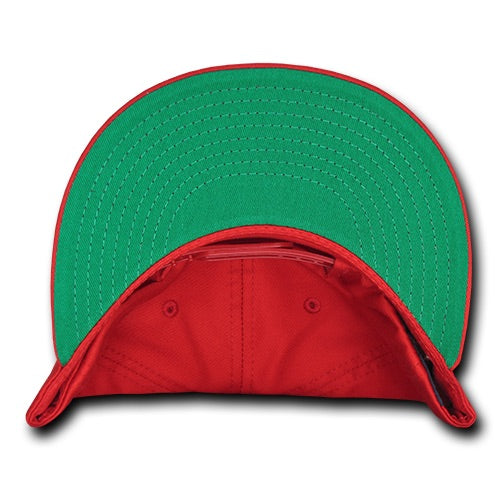 Decky 1064G - 5 Panel Cotton Snapback Hat, Flat Bill Cap with Green Un –  The Park Wholesale