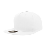 Decky 1064G 5 Panel Cotton Snapback Hat, Flat Bill Cap with Green Undervisor