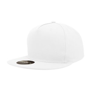 Decky 1064G 5 Panel Cotton Snapback Hat, Flat Bill Cap with Green Undervisor - CASE Pricing - 