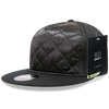 Decky 1073 5 Panel Quilted Snapback Hat, Structured Flat Bill Cap