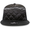 Decky 1073 5 Panel Quilted Snapback Hat, Structured Flat Bill Cap