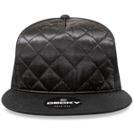 Decky 1073 - 5 Panel Quilted Snapback Hat, Structured Flat Bill Cap