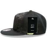 Decky 1073 - 5 Panel Quilted Snapback Hat, Structured Flat Bill Cap