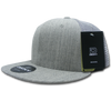 Decky 1075 Fitted Flat Bill Trucker Hat Retro Fitted Cotton Cap Mesh Back