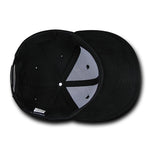 Decky 1076 - Corduroy Snapback Hat, 6 Panel Flat Bill Cap - Picture 7 of 12