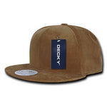 Decky 1076 - Corduroy Snapback Hat, 6 Panel Flat Bill Cap - CASE Pricing - Picture 8 of 10