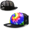 Decky 1079 5 Panel Tie Dye Trucker Hat, Tiedye Flat Bill Hat, Snapback