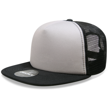 Decky 1080 5 Panel Structured Foam Trucker Cap, Heavy Duty Trucker Hat, Flat Bill