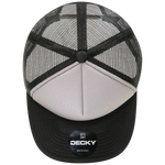 Decky 1080 5 Panel Structured Foam Trucker Cap, Heavy Duty Trucker Hat, Flat Bill - CASE Pricing