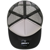 Decky 1080 5 Panel Structured Foam Trucker Cap, Heavy Duty Trucker Hat, Flat Bill