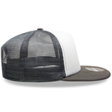 Decky 1080 5 Panel Structured Foam Trucker Cap, Heavy Duty Trucker Hat, Flat Bill - CASE Pricing