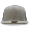 Decky 1082 5 Panel Denim Trucker Hat, Flat Bill Mesh Back Cap