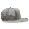 Decky 1082 5 Panel Denim Trucker Hat, Flat Bill Mesh Back Cap