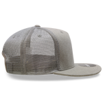 Decky 1082 - 5 Panel Denim Trucker Hat, Flat Bill Mesh Back Cap - Picture 13 of 20