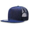 Decky 1082 5 Panel Denim Trucker Hat, Flat Bill Mesh Back Cap