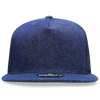 Decky 1082 5 Panel Denim Trucker Hat, Flat Bill Mesh Back Cap