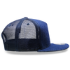 Decky 1082 5 Panel Denim Trucker Hat, Flat Bill Mesh Back Cap
