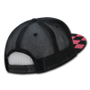 Decky 1085 Checker Bill Trucker Snapback Hat, Flat Bill Check Pattern Cap