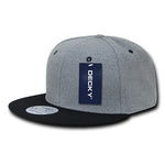 Decky 1087 - Melton Wool Snapback Hat, 6 Panel Melton Snapback Cap - Picture 2 of 11